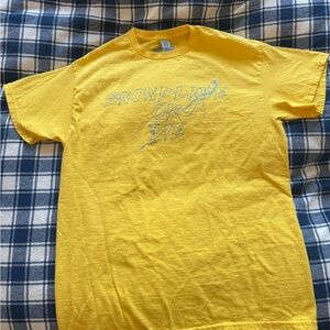 Whistler Shirts “Snowblade or Die” Yellow Graphic Tee | Ski Resort T-Shirt